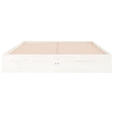 Bed Frame without Mattress White Solid Wood 120x190 cm Small Double 820073