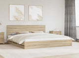 Bed Frame with Drawer Sonoma Oak 200 x 200 cm Engineer Wood 3409428