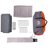 Cabin Tent 6-Person Grey and Orange 425 x 396 x 222 cm 42004025