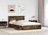Bed Frame with Drawer Smoked Oak 120 x 190 cm Engineer Wood 3409479