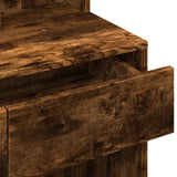 Dressing Table with LED Smoked Oak 80x41x144.5 cm 848182