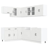 11 Piece Kitchen Cabinet Set "Kalmar" White Engineered Wood 3314881
