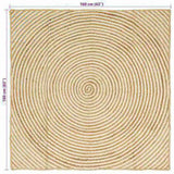 Area Rugs White 160 x 160 cm Jute 42010723