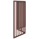 Dog Gate Foldable 3 Panels Brown 150 cm Poplar Wood 352198