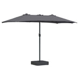 Garden Parasol Anthracite 385 x 209 x 244 cm 42003277