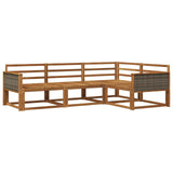 Outdoor Sofa Set 4 pcs Natural Solid Acacia Wood 3382517