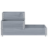 3-Tier Raised Bed Grey 120x80 cm Solid Wood Pine 4010315
