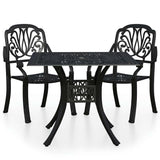 3 Piece Bistro Set Cast Aluminium Black 3070578
