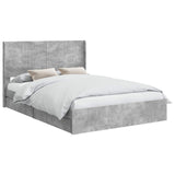 Bed Frame with Storage and Headboard Concrete Grey 150 x 200 cm 3414016