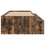 Storage Bed Frame Smoked oak 100 x 200 cm Engineered wood 3335185