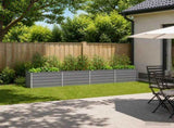 Raised Garden Bed Grey 320 x 40 x 55 cm cold-rolled steel 8006266