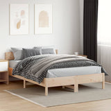 Bed Frame without Mattress 150x200 cm King Size Solid Wood Pine 842746