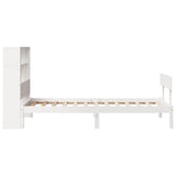 Bookcase Bed without Mattress White 90x200 cm Solid Wood Pine 3321803