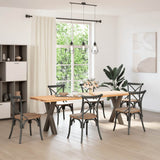 Dining Table Legs X-Shaped 2 pcs Natural Steel 50x cm Steel 4012971