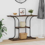 Console Table Smoked Oak 101 x 35 x 80.5 cm Engineered Wood 868471
