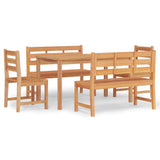 5 Piece Garden Dining Set Solid Wood Teak 3157195