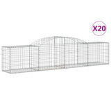 Arched Gabion Baskets 20 pcs 300x50x60/80 cm Galvanised Iron 3146679