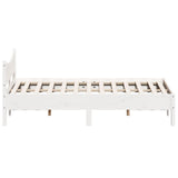 Bed Frame without Mattress White 120x200 cm Solid Wood Pine 844730