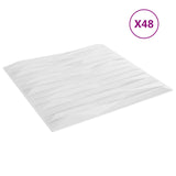 Wall Panels 48 pcs White Stone 50 x 50 cm XPS Foam 42046046