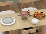 Six-Person Drop Leaf Dining Table, with Storage - Wood-Effect T3398P329436
