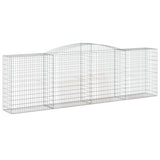 Arched Gabion Baskets 2 pcs 400x50x120/140 cm Galvanised Iron 3147009