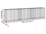Gabion Basket with Cover 300x50x100 cm Galvanised Iron 3295144