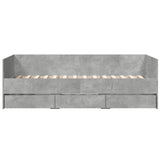 Bed Frame with Storage Concrete Grey 80 x 200 cm 3429634