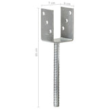 Fence Anchors 6 pcs Silver 7x6x30 cm Galvanised Steel 145312