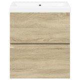 2 Piece Bathroom Furniture Set Sonoma Oak Engineered Wood 3325032