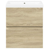 2 Piece Bathroom Furniture Set Sonoma Oak Engineered Wood 3325032