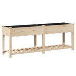 Garden Planter Beige 203 x 53 x 76.5 cm Solid fir wood 42006569