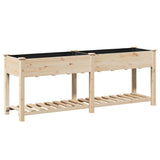 Garden Planter Beige 203 x 53 x 76.5 cm Solid fir wood 42006569