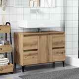 Sink Cabinet Artisan Oak 80x33x60 cm Engineered Wood 857130