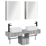 Bathroom Cabinet Set 5 pcs Grey Sonoma Engineered Wood 3406332