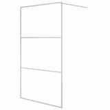 Walk-in Shower Wall Silver 115x195 cm Clear ESG Glass 152118