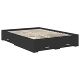 Bed Frame with Headboard Black 160 x 200 cm Engineered Wood 3409625