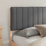 Bed Frame with Upholstered Headboard Dark Grey 180 x 200 cm 878030
