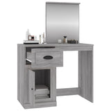 Dressing Table with Mirror Grey Sonona 90x50x132.5 cm Engineered Wood 816766