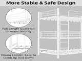 White three-tier reinforced iron high-low bed with three-person metal frame, space-saving bunk bed W3987P434166