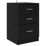 Bedside Cabinet Black Oak 40 x 40 x 63 cm Engineered Wood 880916