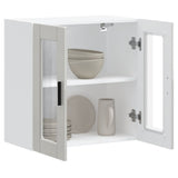 Kitchen Wall Cabinet with Glass Door Porto High Gloss White 854149