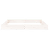 Sandbox with Seats White Square Solid Wood Pine 825045