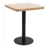 Bistro Table Light brown and black MDF 60x60 cm Simplistic 286430