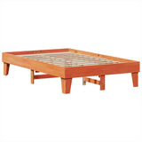Bed Frame without Mattress Wax Brown 120x200 cm Solid Wood Pine 855360