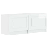 5 Piece LED TV Cabinet High Gloss White Engineered Wood 3417005