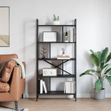 Bookshelf Black Oak 75 x 30 x 156 cm Engineered Wood 883958