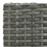 5 Piece Garden Bar Set with Cushions Poly Rattan Grey 3095448