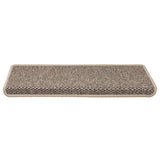 Stair Mats Self-adhesive Sisal-Look 30 pcs 65x21x4 cm Dark Beige 3365890