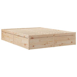 Bed with Mattress 140x200 cm Solid Wood Pine 3281934