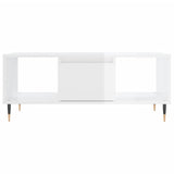 ZNTS Coffee Table High Gloss White 90x50x36.5 cm Engineered Wood 830582